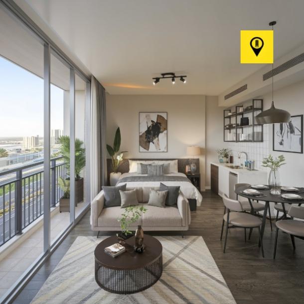 Stylish Studio Apartment in Dubai Elegant Living-1